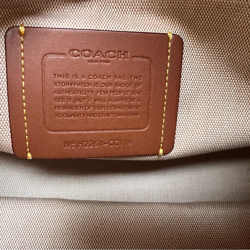 AUTH Coach Rogue Black and Brown Signature Briefcase - Picture 7 of 9